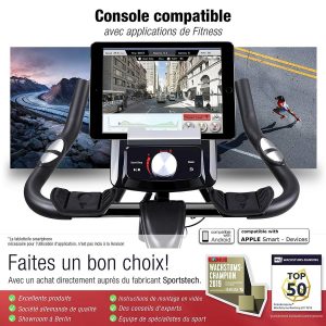 appli pour vélo d'appartement Sportstech SX 200